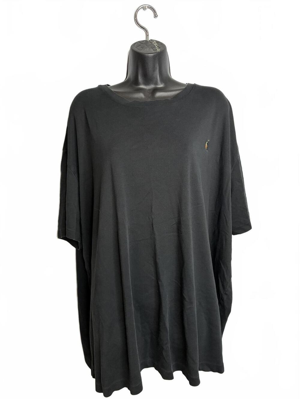 Polo Ralph Lauren Black Oversized Cotton T-Shirt with Embroidered Logo Men's 4XB